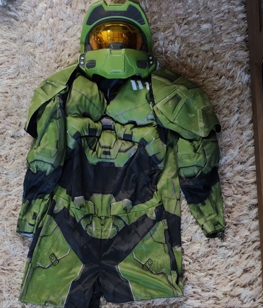 Halo Kids Superhero Costume in Green and Black